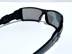 Oakley OIL RIG polished BLACK POLARIZED Galaxy CHROME Mirror lens Sunglass 9081