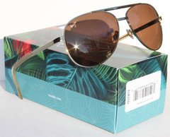 MAUI JIM Seacliff POLARIZED Sunglasses H831-16 Gold/Bronze HCL Aviator NEW
