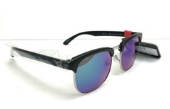 NEW Men’s Foster Grant Sunglasses Teal MIRROR Cali Black Silver US Seller Fast