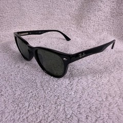 Ray-Ban RB 4140 Sunglasses Unisex 49mm Black Polarized Wayfarer Style Read!