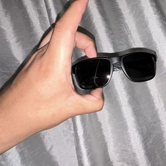 Blenders Men’s Rectangular Sunglasses Black Plastic Frame, Black Tinted Lenses