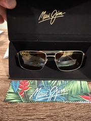 Ryder Cup 2025 Maui Jim AEKO Satin Sepia Titanium Sunglasses MJ088
