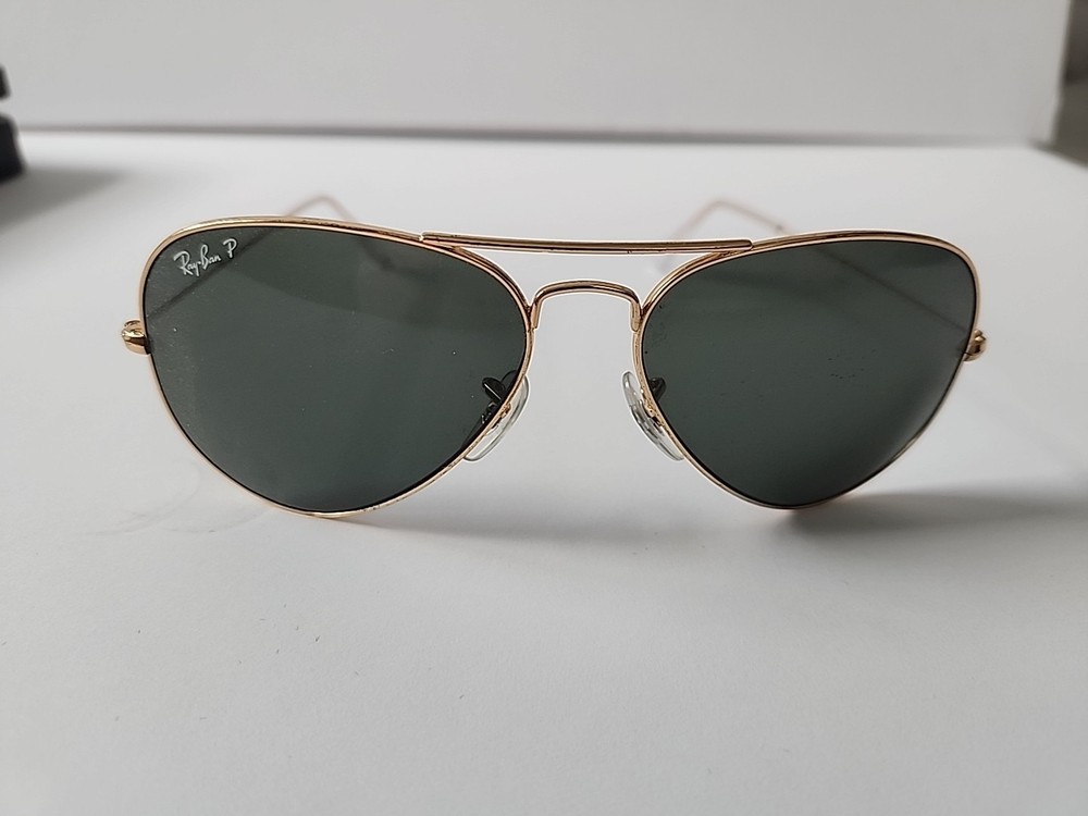 Ray-Ban Aviator Classic Gold /G-15 Green Polarized 58mm Sunglasses RB3025 001/58
