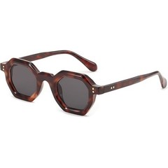 Trendy Angular Designer Shades Deliver Modern Fashionable Tortoise Hip Hop Men