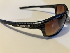 X Loop HD Sunglasses 8XHD336904 Amber Brown Lens 3369 Black Gray Carbon Fiber