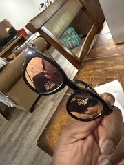 Ray-Ban Scriber optics matte Black polarized lenses Rose Mirrored Lenses