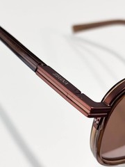 ZEGNA Designer Sunglasses Brown Oversized Square Frame Men’s Luxury