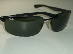 RAY-BAN ITALY RB3254 61[]16 G15 CRYSTAL SLEEK SPORT BLACK METAL WRAPS SUNGLASSES