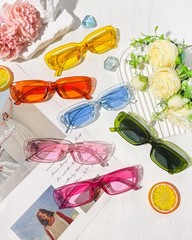Wholesale 100 Pack Colorful Rectangle Sunglasses Bulk for Women Men Wedding P…