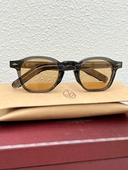 Unisex JMM Zephirin44 Sunglasses Smoke Grey Frame Solid Tan UV Handmade Eyewear