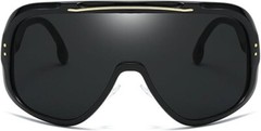 FUTURISTIC OVERSIZED ONE PIECE SHIELD LENS WRAP AROUND SPORT DESIGNER SUNGLASSES