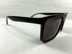 Blue Mirror Lenses Matte Black Frames Square Sunglasses 908P MADE IN CHINA