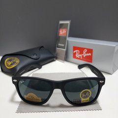 Ray-Ban RB2140 904 Wayfarer Sunglasses Black Frame Glass Gray Lens 50-22 mm