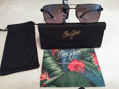 BRAND NEW Maui Jim PIHA Polarized Shiny Gunmetal Black/ Dual Mirror B621-02
