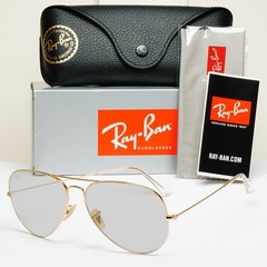 Ray-Ban Sunglasses Aviator Photochromic Evolve Gold Grey RB 3025 001/5F 62mm