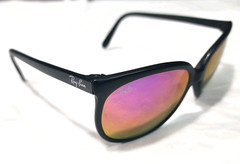 Ray Ban B&L Cats Black Nylon Oval Purple Unisex Sunglasses France