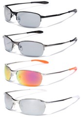 Classic Oval Round Half Frame Glasses Men’s Driving Sport Mirror Lens Sunglasses