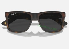 Ray-Ban RB4165 Justin 865/87 Sunglasses Polished Dark Grey Matte Havana UV 54MM