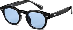 Lens Trendy Sunglasses for Men Women Summer Circle Sun Glasses See Through Film