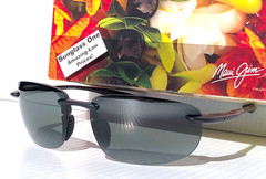 NEW Maui Jim HOOKIPA ULTRA Matte Black POLARIZED Grey Lens Sunglass 676-02