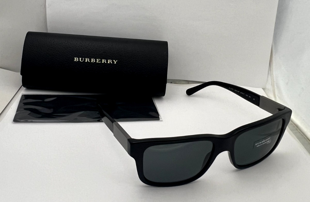 BURBERRY B4170 3001/87 57 17 140 3N GLOSS BLACK SUNGLASSES