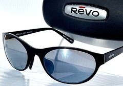 NEW Revo ICON Oval Satin Black POLARIZED Gray Lens Sunglass 1197 01 GY