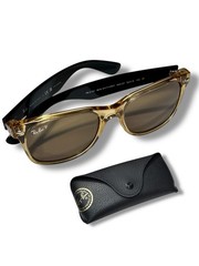 Ray Ban RB2132 New Wayfarer 945/57 Polarized Polish Honey Sunglasses 55-18mm