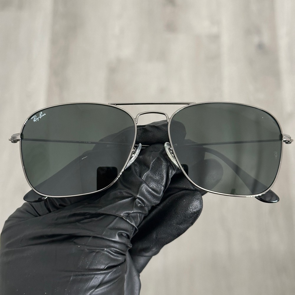 Ray-Ban Caravan Polished Gunmetal / G-15 Green 55 mm Sunglasses RB3136 004 55-15