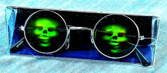 NIB Hologram Skull 80s J. Lennon-Style Sunglasses- my last pair