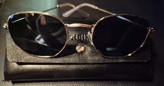 Unbranded Unisex Adult Gold Tone Metal Framed Sunglasses With Shein Case (T1)