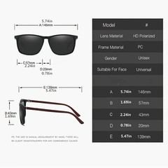 Men Polarized Sports Sunglasses Square Lightweight UV400 Outdoor Eyewear