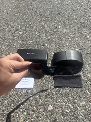 PRADA PR 17WS Men’s Geometric Black Designer Sunglasses Plastic Frame