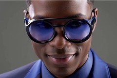 Dark Black Lens Sunglasses Street Wear Wrap Around UV400 Protection Classic New