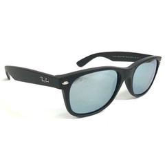 Ray-Ban Sunglasses RB2132 NEW WAYFARER 622/30 Black Rubber w Silver Flash 55 mm