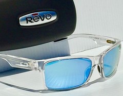 NEW* REVO CRAWLER CLEAR w Blue POLARIZED Lens Sunglass RE 1027 09 BL