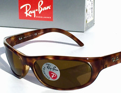 NEW Ray Ban Sport wrap Tortoise frame POLARIZED Brown lens Sunglass RB4033 642