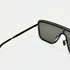SAINT LAURENT 364 MASK YSL SL364 003 Black Silver Mirror Unisex Shield Sunglass