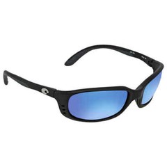 Costa Del Mar BR11OBMGLP, Polarized Brine Black Blue Mirror 580G Sunglasses