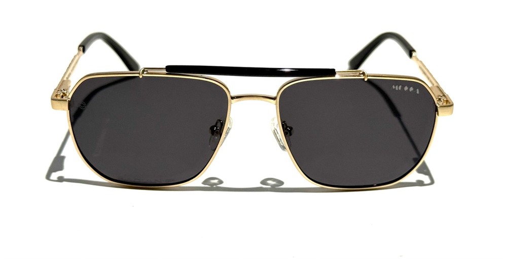 MOCCA Caravan Savanna Sunglasses POLARIZED Black Lens With Gold Frame 55mm