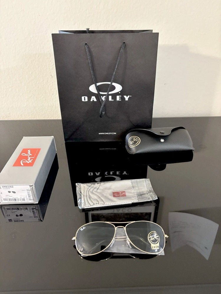 Ray-Ban Cockpit RB 3362 001/51 Sunglasses Gold Frame, Green Lenses Italy
