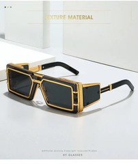 Unisex Punk Square Metal Frame Sunglasses Fashion Shades