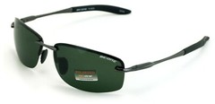 Men Rimless Polarized Rectangular Sunglasses – Extended Temple UV400 Protection