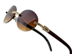 Diamond buffs sunglasses men’s women’s LUXURY glasses retro Gold buff’s vvs Ice