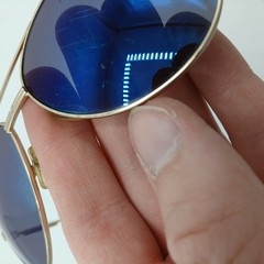 Carrera 69 Gold & Blue Aviator Sunglasses AOZXT 60/15-135 mm – SCRATCHED LENS