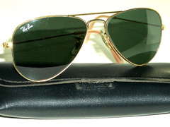 1980’s 52[]14mm SMALLEST VINTAGE B&L RAY-BAN GOLDEN G15 UV AVIATOR SUNGLASSES