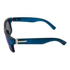 ENZO – Modern Sports Thick Square Sunglasses Frost Blue Blue Mirror