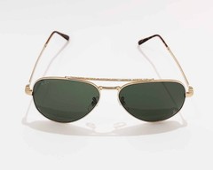 Ray-Ban RB3625 New Aviator Polished Gold Frame Green Lenses Unisex 58mm