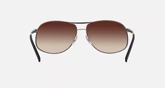 NEW* Ray Ban AVIATOR Gun Metal 64mm w Brown Gradient Sunglass RB3387 004/13