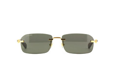 Gucci GG1221S 001 Unisex Square Sunglasses in Black/Gold with Grey Lens 100% UV