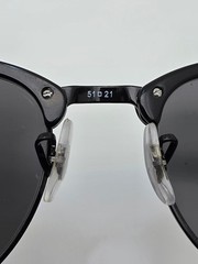 Ray-Ban RB3016 1305/B1 Clubmaster Marble Black Frame Grey Lens Sunglasses 51mm